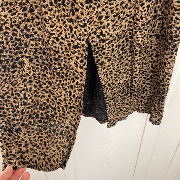 Vintage 90s Nina Piccalino Leopard Print Maxi Skirt Made in USA Womens Sz Medium - Picture 5 of 6